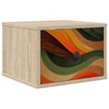vidaXL Nástenná nočná skrinka BONN Dub sonoma 36 x 33 x 25 cm