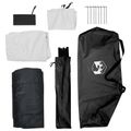 vidaXL Kempingový stan 2-miestny Biela s blackoutom Polyester a oceľ