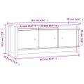 vidaXL Skrinka na topánky čierna 110x38x45,5 cm masívna borovica
