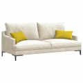 vidaXL Vankúše na pohovku 2 pcs Žltá 50 x 30 cm Kordúrová tkanina