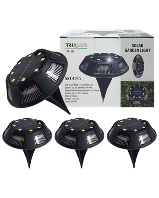 TR-592 Solárne záhradné LED svetlo SET 4ks TRIXLINE