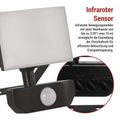 LED reflektor EMOS ZS2912 TAMBO so senzorom pohybu, 10 W, 1000 lm, čierny