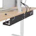 vidaXL Úložný box na káble pod stôl 2 ks Čierna 43 x 12 x 10 cm Oceľ