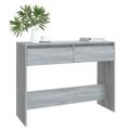 vidaXL Konzolový stolík, sivá sonoma 100x35x76,5 cm, kompozitné drevo