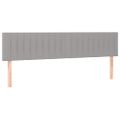 vidaXL Čelo postele s LED bledosivé 160x5x78/88 cm látka