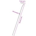 vidaXL Stanové kolíky 50 ks 30 cm Ø4 mm pozinkovaná oceľ