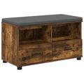 vidaXL Predsieňová lavica Údený Dub 80 x 38 x 46 cm