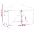 vidaXL Profesionálny skladací párty stan+4 steny 3x4 m, oceľ, modrý