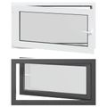 vidaXL Otočné a sklopné okno do suterénu RISOR 110 x 50 cm PVC a sklo