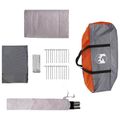 vidaXL Tunelový stan 505 x 330 x 204 cm Šedá a oranžová