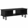 vidaXL TV stolík 100 x 35 x 35 cm Čierny dub Kompozitné drevo