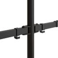 vidaXL Držiak na dva monitory čierny oceľový VESA 75/100 mm