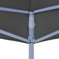 vidaXL Strecha na párty stan 2x2 m, antracitová 270 g/m²