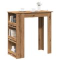 vidaXL barový stôl s úložným stojanom Artisan Dub 102x50x103,5 cm