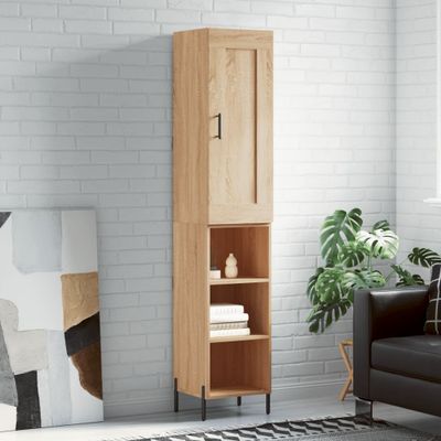 vidaXL Vysoká skrinka dub sonoma 34,5x34x180 cm spracované drevo