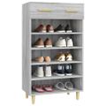 vidaXL Botník sivý dub sonoma 60x35x105 cm spracované drevo