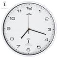 vidaXL Rádiom ovládané nástenné hodiny s pohonom Quartz biele 31 cm