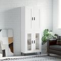 vidaXL Vysoká skrinka biela 69,5x34x180 cm spracované drevo
