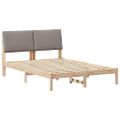 vidaXL Rám postele Hnedá a taupe 150 x 200 cm Borovicový masív