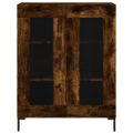 vidaXL Vysoká skrinka dymový dub 69,5x34x180 cm spracované drevo