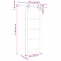 vidaXL Posuvné dvere Biela 83 x 211 cm Masívne borovicové drevo a sklo