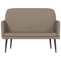 vidaXL Lavička kapučínová 107x80x81 cm umelá koža