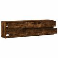 vidaXL TV stolík s LED dymový dub 180x34x50 cm kompozitné drevo