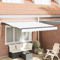vidaXL Rám markízy Biela 300 x 250 cm Polyester s PU povrchom