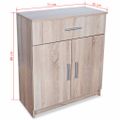 vidaXL Komoda z drevotriesky, 71x35x88 cm, dubová farba