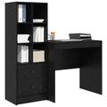 vidaXL Stôl Čierny dub 125,5 x 50 x 127 cm 2 ks