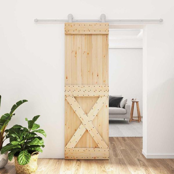 vidaXL Posuvné dvere Prírodná a biela 70 x 210 cm