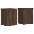 vidaXL Stojany na rastliny 2 ks hnedý dub 15x15x20 cm kompozitné drevo