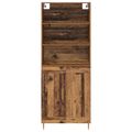 vidaXL Highboard Staré drevo 69,5 x 34 x 180 cm Kompozitné drevo