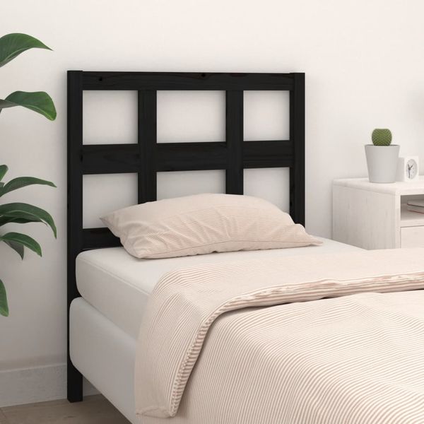 vidaXL Čelo postele čierne 105,5x4x100 cm masívna borovica