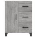 vidaXL Vysoká skrinka sivý dub sonoma 69,5x34x180 cm spracované drevo