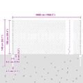 vidaXL Hexagonálny plot s stĺpom 50 x 1 m PVC potiahnutá oceľ Sivá