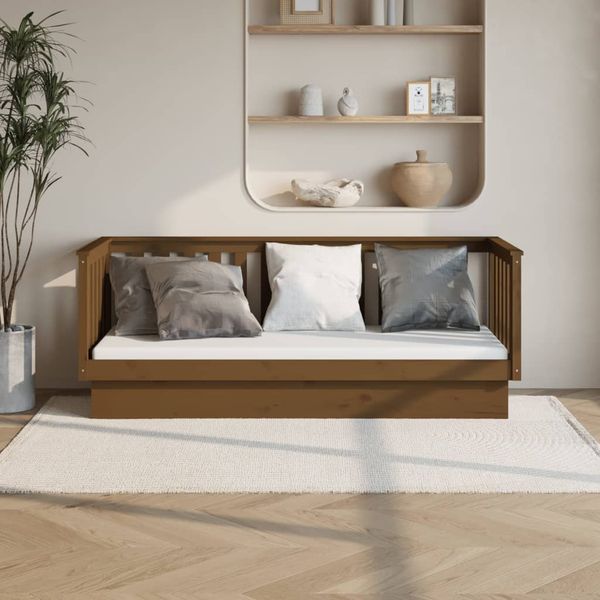 vidaXL Denná posteľ medovo-hnedá 75x190 cm borovicový masív