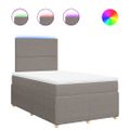 vidaXL Boxspring posteľ s matracom sivohnedý 120x200 cm látka