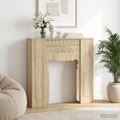vidaXL Rám krbu Dub sonoma 93 x 20 x 89 cm Kompozitné drevo