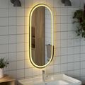 vidaXL Zrkadlo do kúpeľne s LED Priehľadná 100 x 45 cm tvrdené sklo
