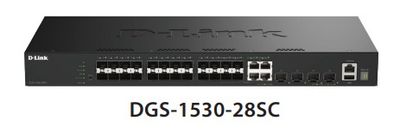 D-Link DGS-1530-28SC/E 20 Porty 1G SFP + 4 Porty GE Combo + 4 Porty 10G SFP+ Smart Managed Switch