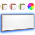 vidaXL LED kúpeľňové zrkadlo dub artisan 100x8,5x37cm, pracované drevo