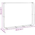 vidaXL Regál na krbové drevo 200x25x150 cm, pozinkovaná oceľ