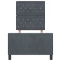vidaXL Posteľ s pružinovým rámom Tmavo šedá 80 x 200 cm Zamat