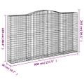 vidaXL Oblúkový gabionový kôš 5 ks 400x50x220/240cm pozinkované železo