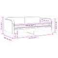 vidaXL Denná posteľ s matracom krémová 90x200 cm látka