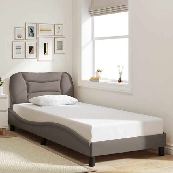 vidaXL Rám postele bez matraca Hvar Taupe 90x190 cm Látka