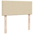 vidaXL Boxspring posteľ s matracom krémová 120x190 cm látka