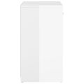 vidaXL Lavica na topánky lesklá biela 94,5x31x57 cm kompozitné drevo