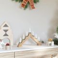 vidaXL Vianočný sviečkový most 7 LED Teplá biela 39.5 x 5 x 29 cm